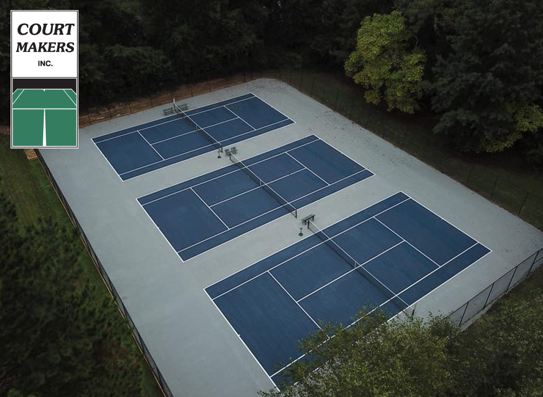 Grey Blue Tennis Courts